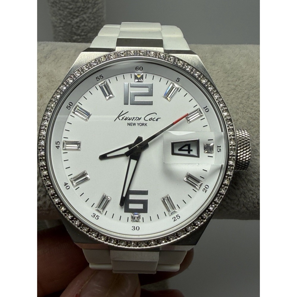 Kenneth Cole KC4811 New Battery Ladies Watch 44MM 6.25" Rubber Band‎